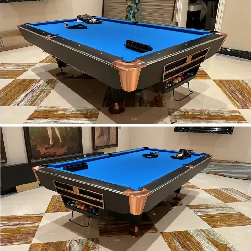 Wholesale Guangzhou Classical 4th Generation Solid Wood 9ft Indoor Stone Slate Billiard Pool Table With Ball Return System