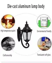 China External Luminaire Black Vintage Lantern Led Wall Light Outdoor Lights Led Wall