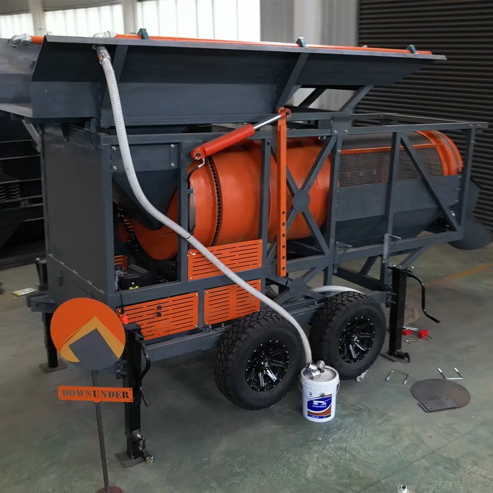 Wash Plant Trommel Gold 50 Tons Per Hour Provided Gold Mining, Ore Screening & Washing Pumping Machine for Sand S Scale Engines