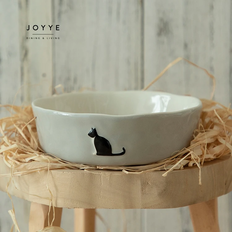 JOYYE Great Value Combo Cat and Dog Ceramic Pet Bowl Set Perfect Pet Gift for home / friends