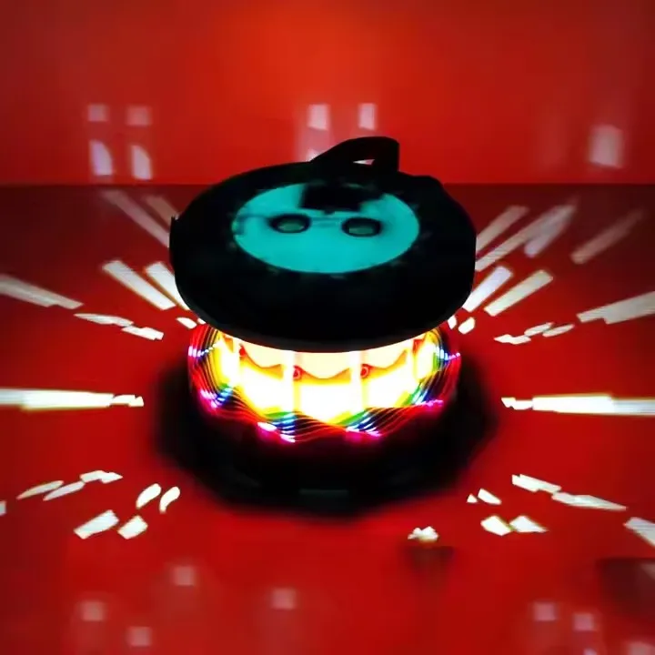 Upgrade Outdoor Portable Telescopic Camping Stool With Led Light Plastic Folding Luminous Stool