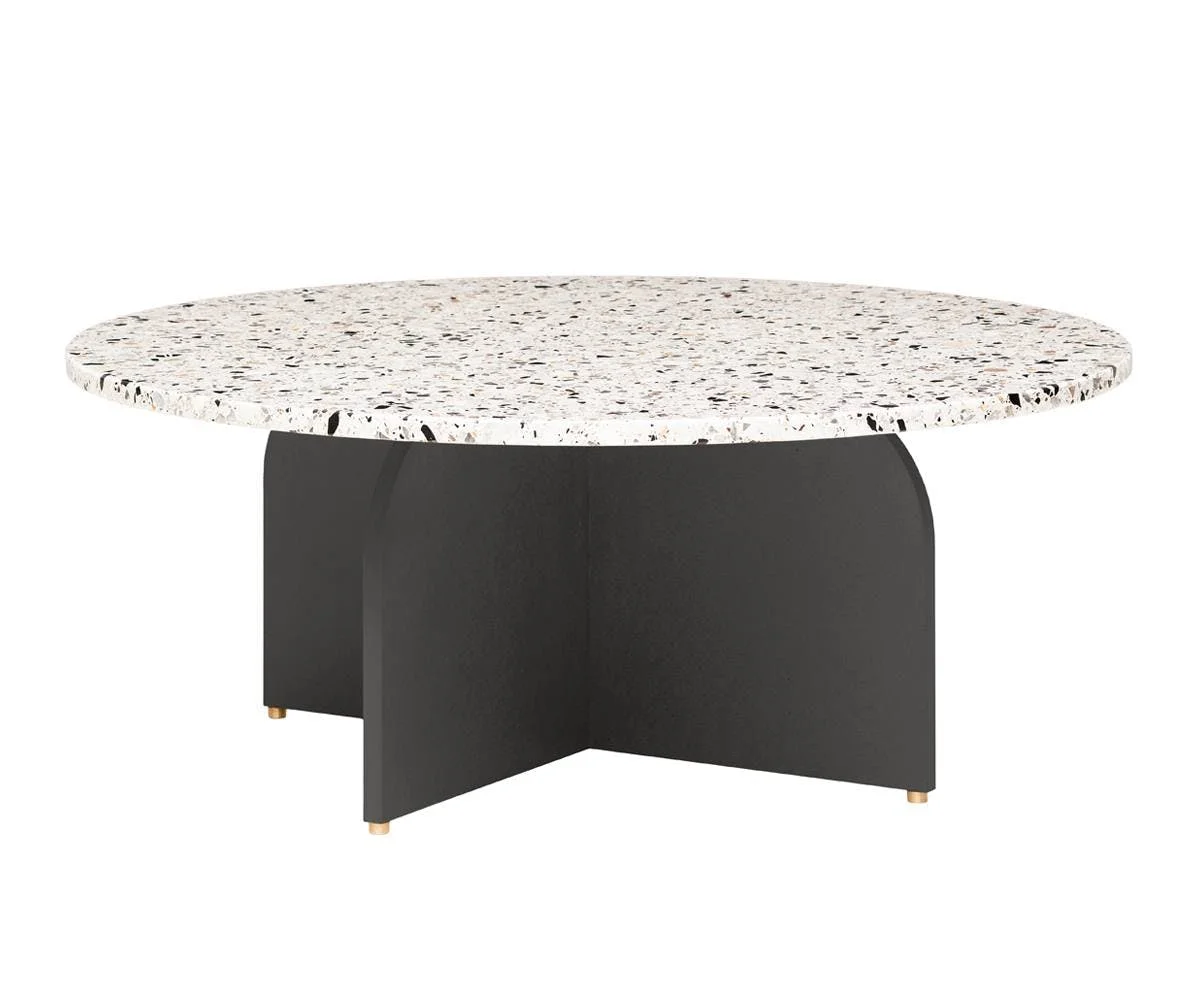 Colorful glass terrazzo 28 inch round table top