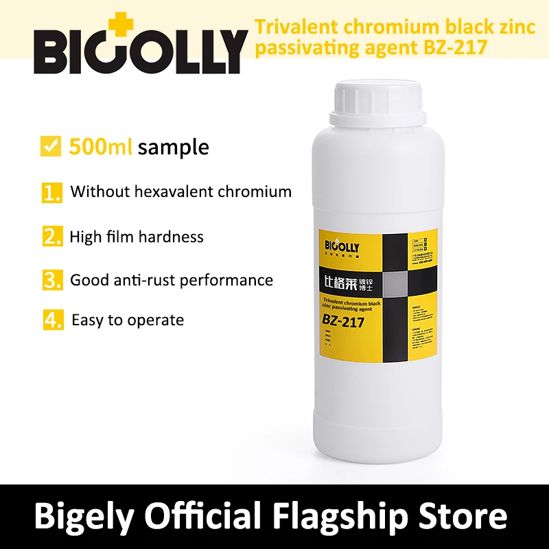 Zinc passivation chemicals Galvanized trivalent black passivator with Simple to operate, suitable for rack and barrel plating