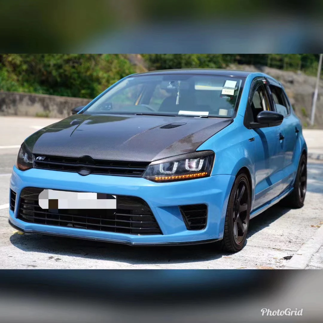 For VW Polo WRC  ABS Bumper Lip Front Shovel Style Body Kit Spoiler parts front bumper
