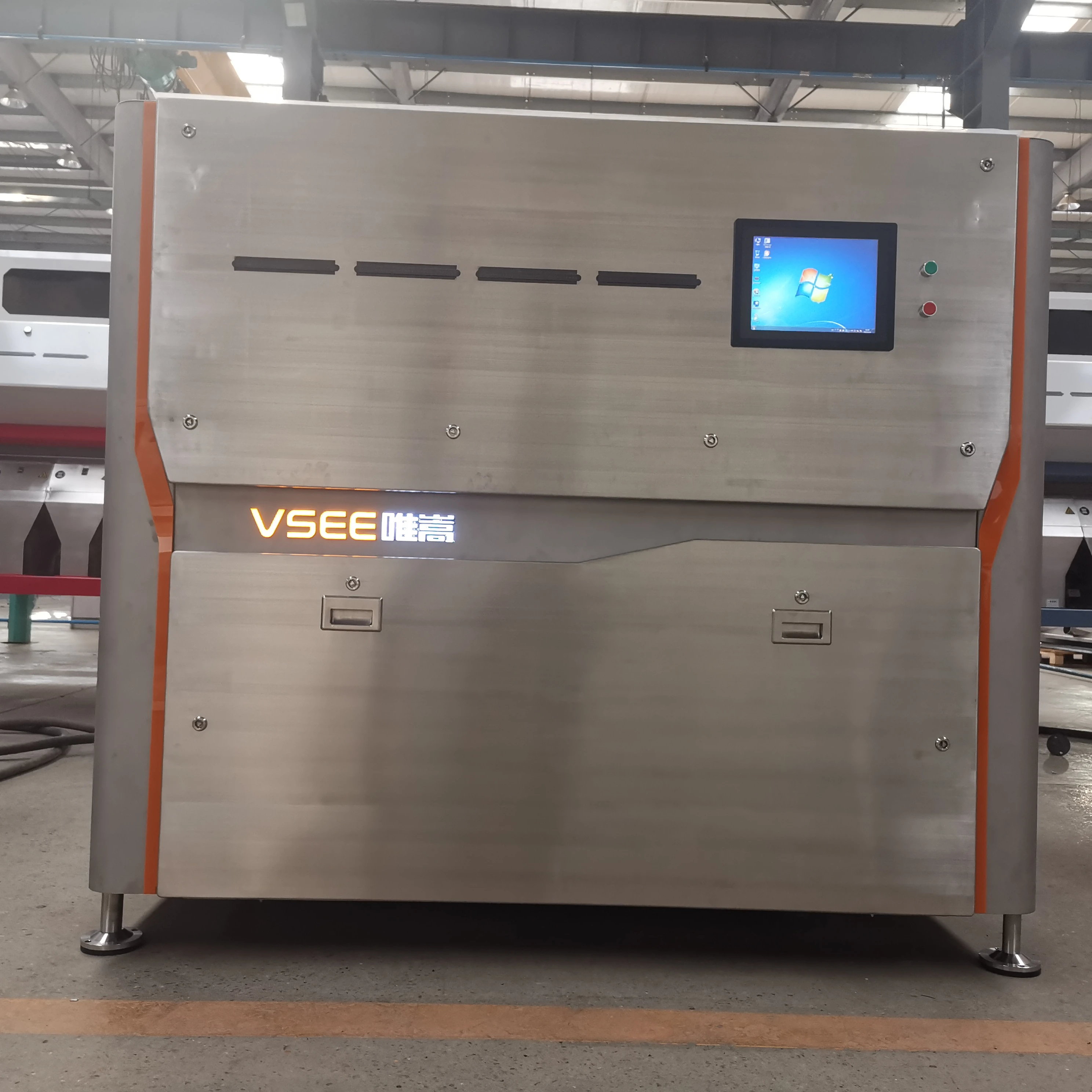 2024 new style colour sorter with glass cullets products sorting glass recycling machine from vsee company