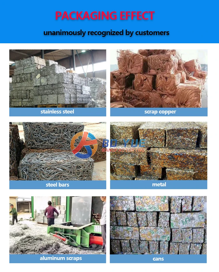 160 Tons Scrap Metal Balers Iron Press Machine For Scrap Metal