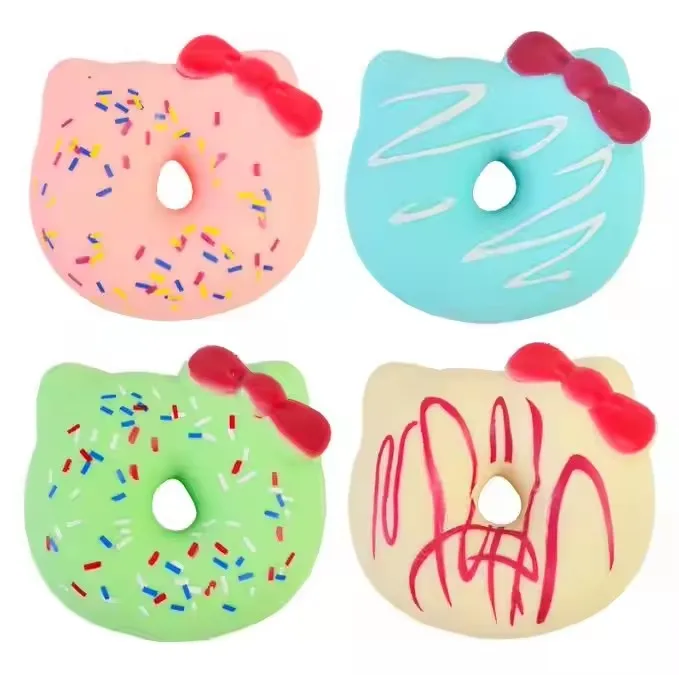 New Customizable Stretch Decompression Toy Soft TPR Simulation Cake Elastic Ball Unisex Squishy Donuts Stress Relief Plastic