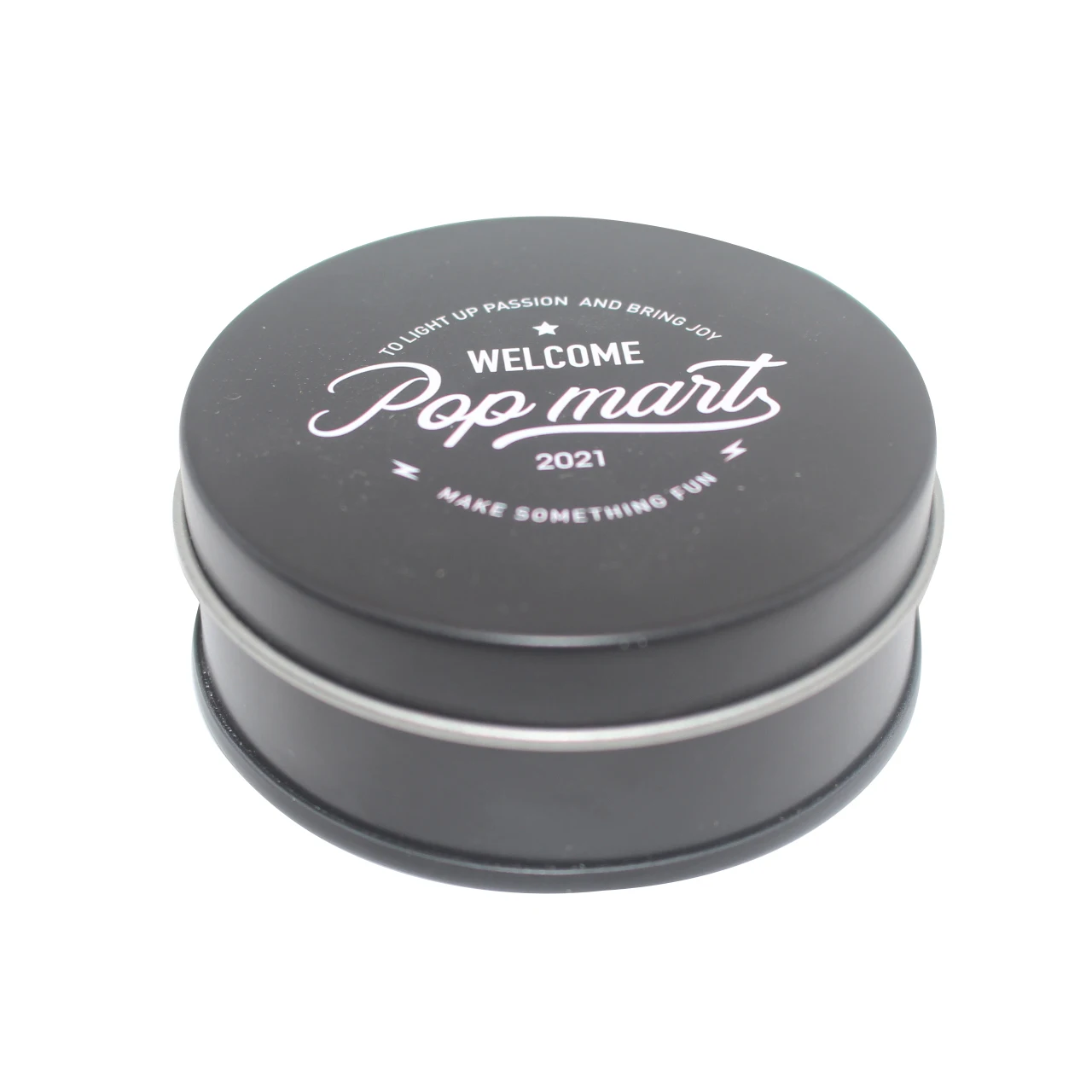 round candle can white cake tin box gift Herb Canister Lip Balm Tin Tea Caddy cookie