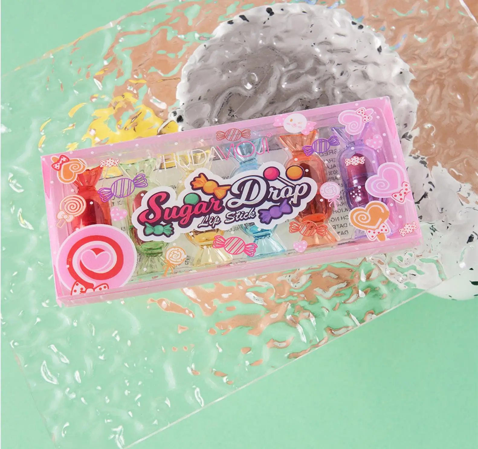 2022 New Stock Cute Graffiti Lipstick Moisturizing Star Candy 6 Pack Small Box New Style lipstick sets