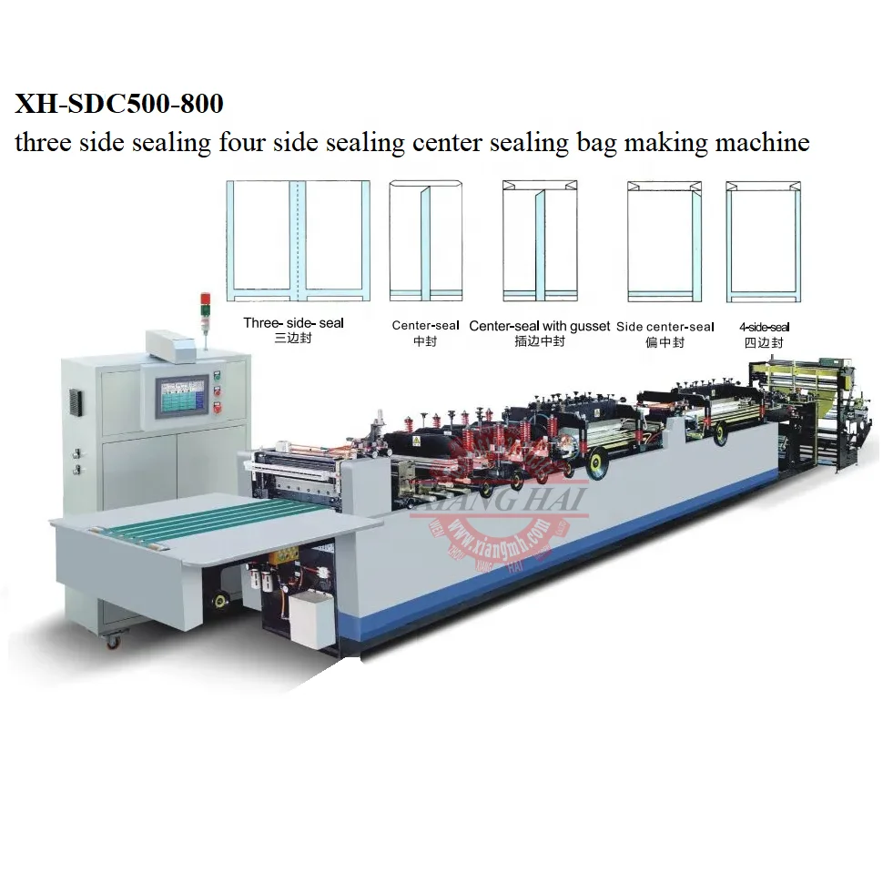 China top quality automatic stand up pouch four centre side sealing bag making machine on sale