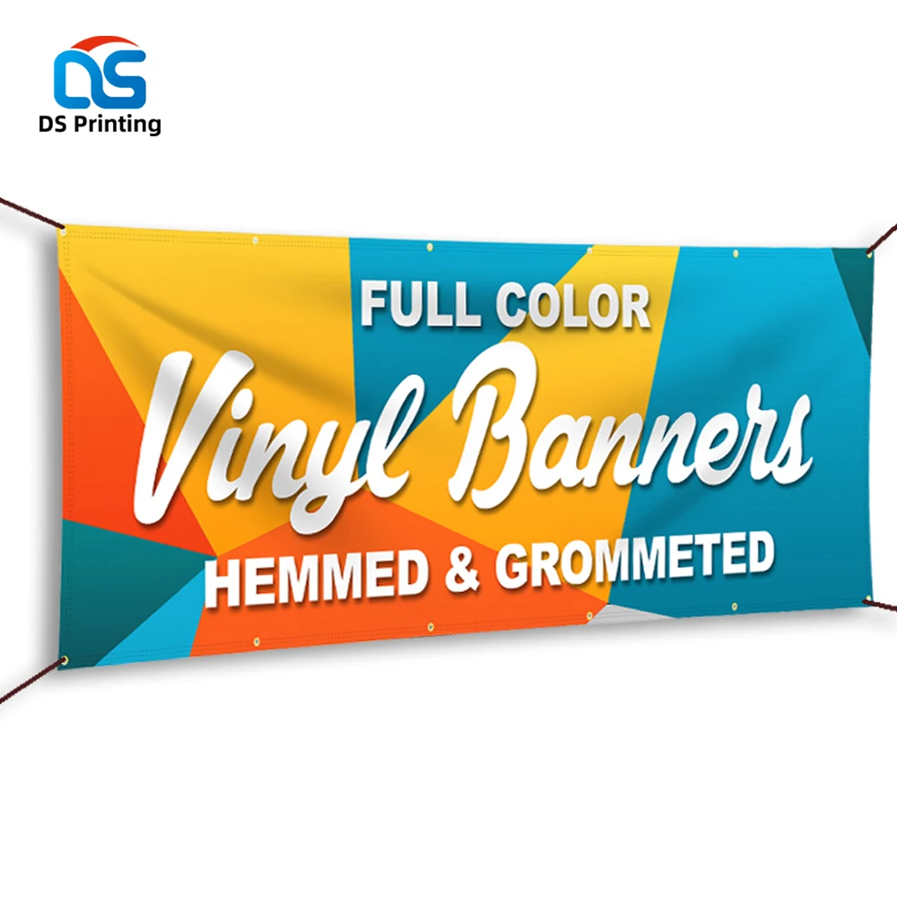 Custom personalized advertising event banner print image make logo print 2x8 ft cheap indoor pin banner logo