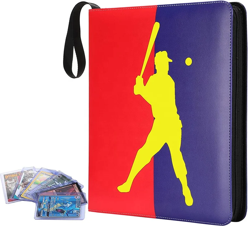 ModernQiu High Quality  9-Pocket Custom Trading Card Binder 20-Sheet PU Leather Photo Album Presentation Folder for 360 Cards