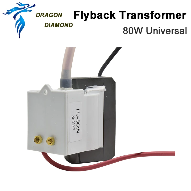 Co2 Laser High Voltage Flyback Transformer 80W Power Supply For CO2  Laser Engraver & Cutting Machine Power Supply