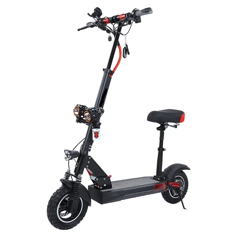 Electric Adult Scooter with 13ah Battery Capacity LCD Meter Pneumatic Tires for Off-Road Riding Two Powerful Cheap Features