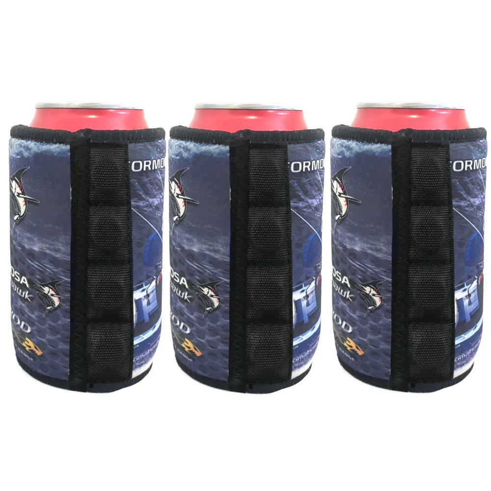 Wholesale magnetic can koozies sublimation neoprene magnetic stubby holder customized 330ml 120z neoprene can cooler with magnet