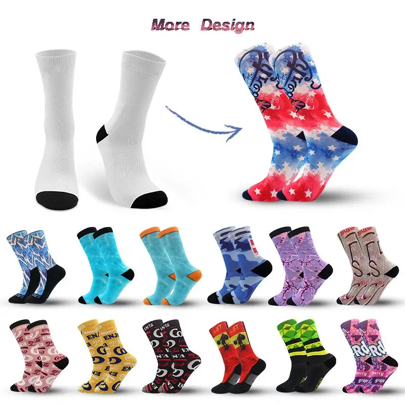 No pilling custom design crew athletic bike compression men running cycling socks