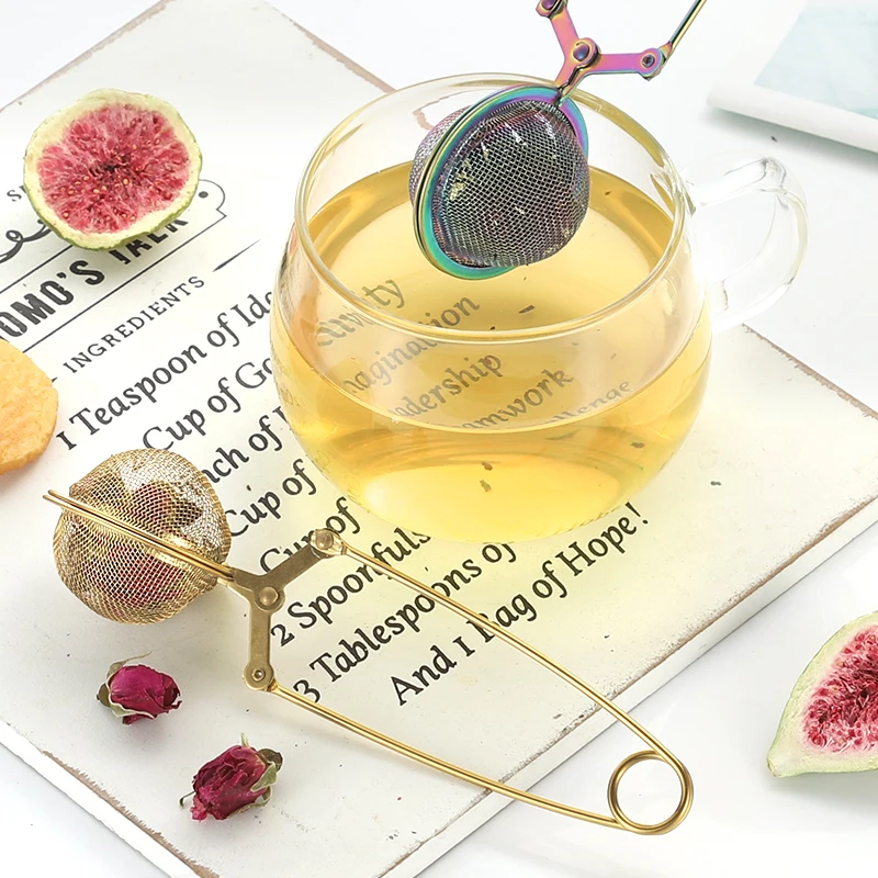tea Pot Shape Stainless Steel Tea Infuser Strainer With Handle For Loose Tea Infuser With Handle