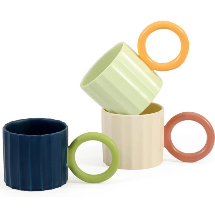Hot Selling New Fashion Creative  Nordic Style Ins Pure Color Simple Ceramic Mug