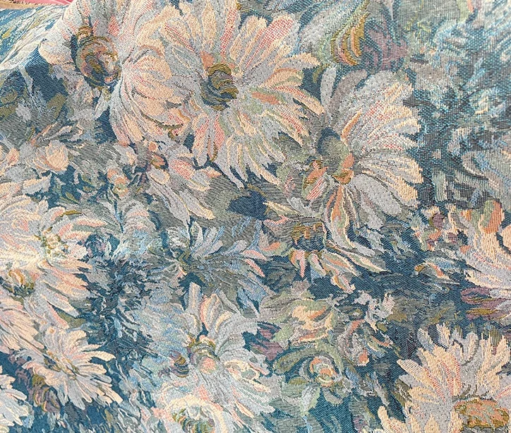 Sunflower oil painting style floral cloth cloth clothing case and bag handicrafts dress DIY tablecloth cloth