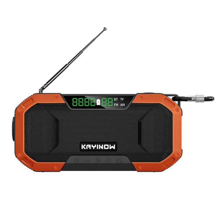 D580 Am Fm Radio Speakers Column Music Mini Wireless Bt Wir Outdoor Speaker With Power Light For Camping