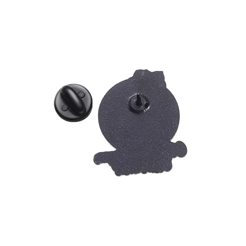 Rose Letter Enamel Pin Rose Flower Skeleton Cartoon Lapel Badge Brooches Halloween Punk Gothic Jewelry