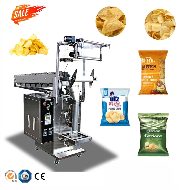 High precision automatic electronic scale candy chips snack packing machine with Chain Bucket