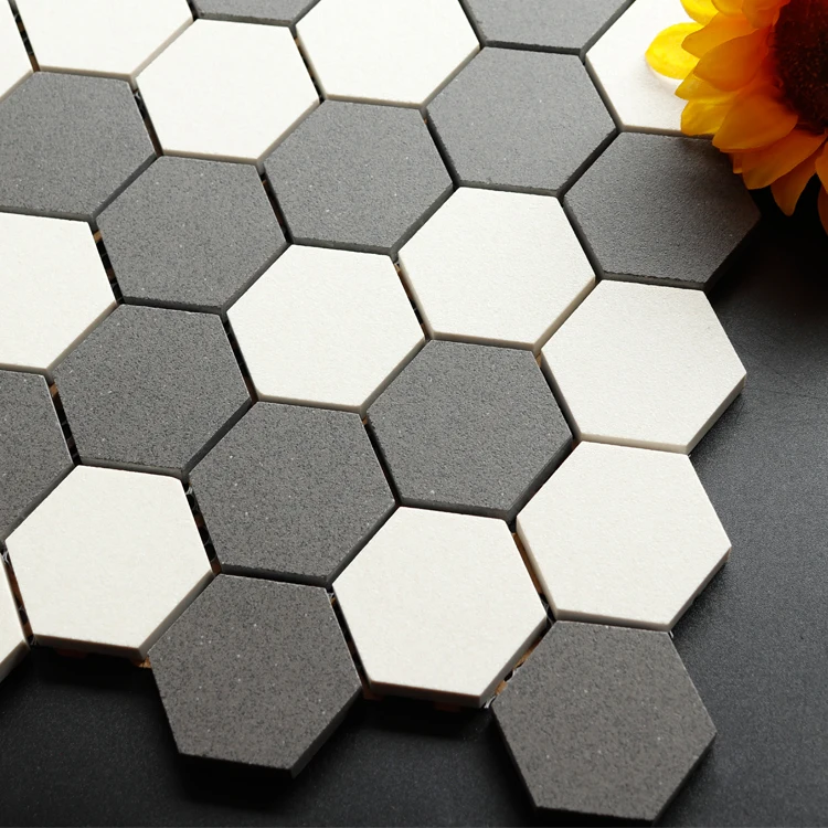 Chinese Foshan Manufacturer 30 X cm Non slip Matte Hexagon Porcelain Mosaic Floor and Wall