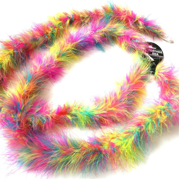 cheap marabou boa mixed color feather boa for decoration