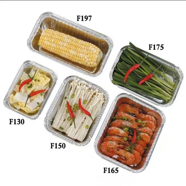 Catering high quality 680ml aluminum foil box aluminium foil