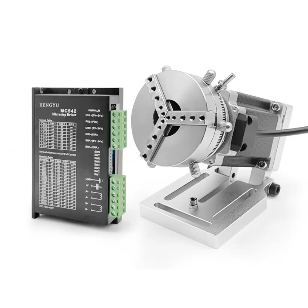 Marking Fixture with High Ring Rotating Fiber Laser Marking Machine Rotating Shaft