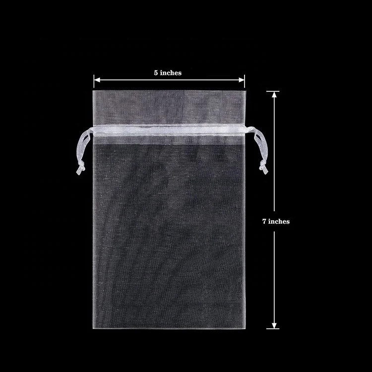 huahao Pouch Wedding Party Favor Gift Candy Jewelry Packaging Drawstring Organza Bag