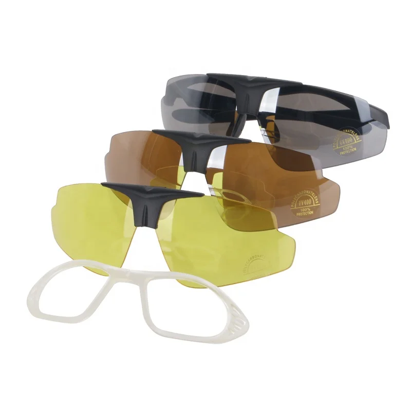 Mzj Optics Daisy 3pcs Interchangeable Lens Anti-Glare UV400 Sport Glasses Outdoor Men Women Road Bicycle Windproof Sunglasses