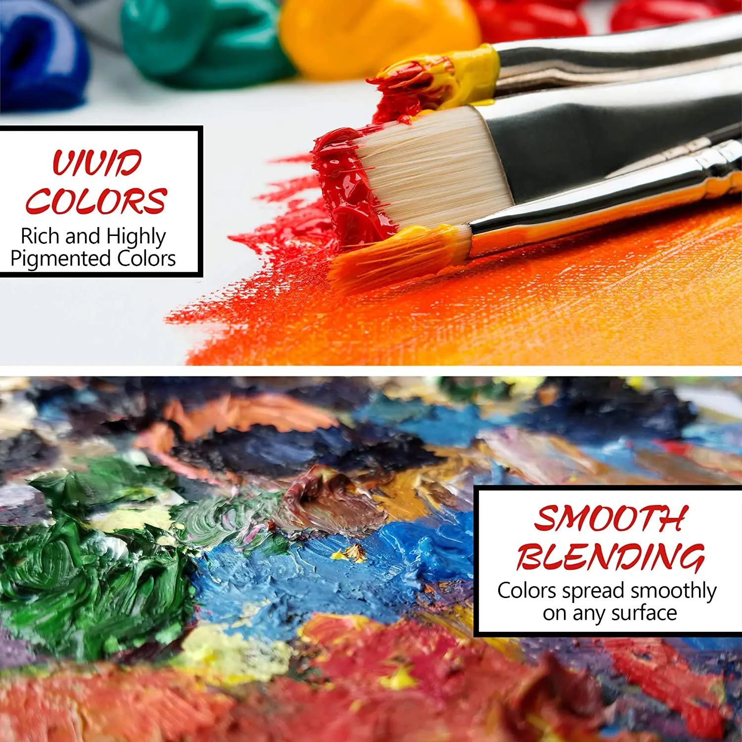 Acrylic paint Set Artist Grade 48 colours/tube (23 ml 0.77 oz) non-toxic non-fading rich paint painter