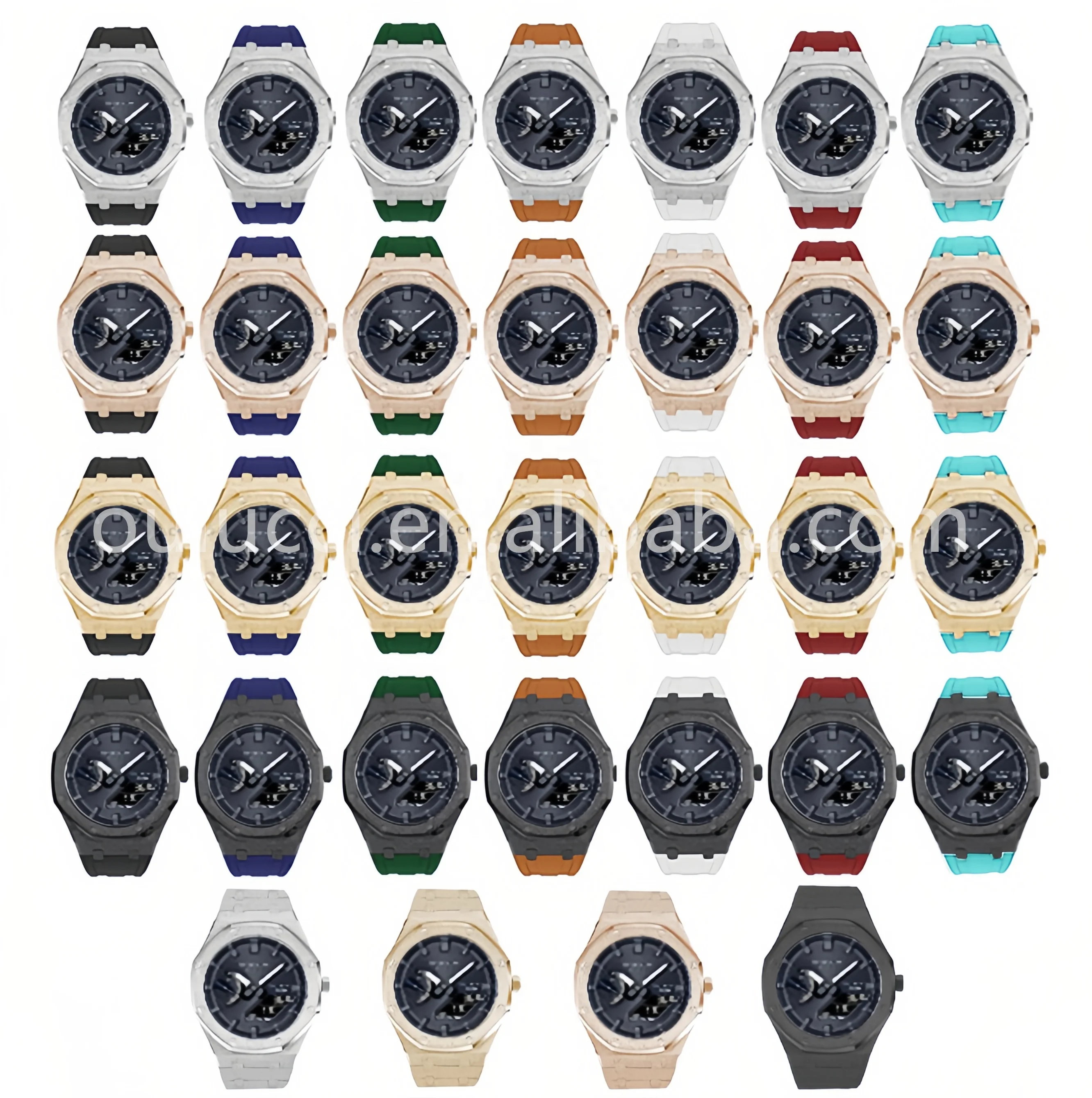 GA2100 MOD frosted case 316l stainless steel watch case modification for g shock GA2100 Modification Kit sand blast