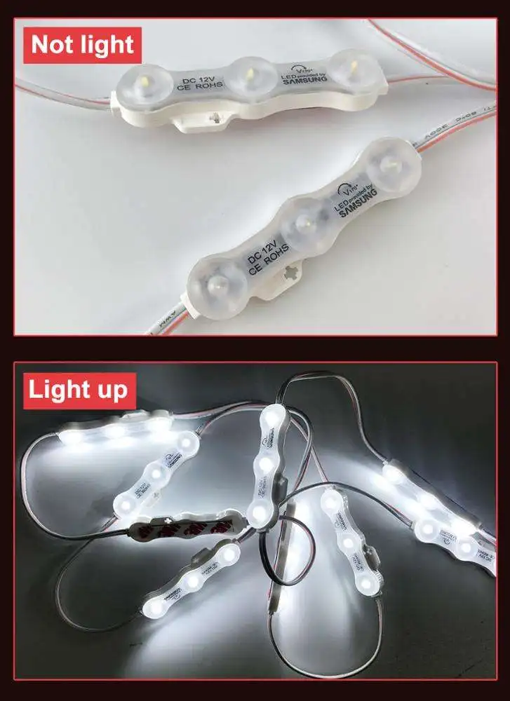 Led Modules Samsung High Brightness Light Source 1.5w 12000k Led Strip Module Wholesale Daylight Led Light 3 Eyes 12 Volt