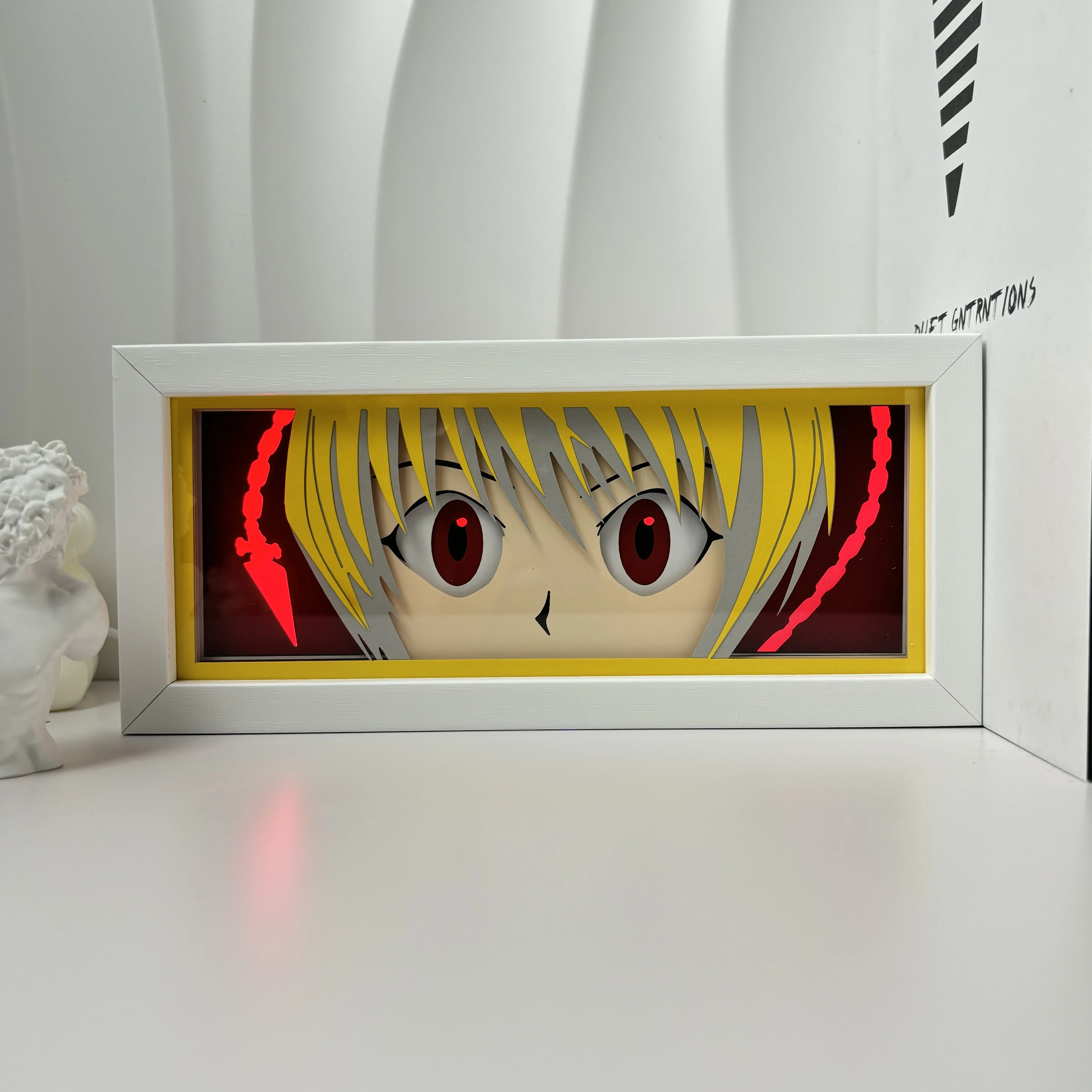 Custom Demon Slayer 3D Led Anime Shadow Lamp Night Light Laser One Pieces Carving Paper Lamp Room Decoration for Party and Gift