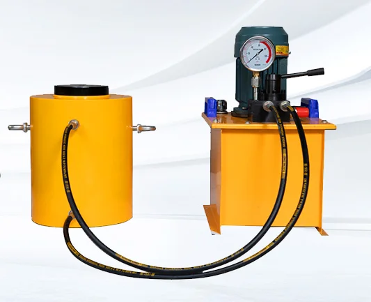 60 Tons Double-Acting Hollow Plunger Hydraulic Cylinder with 6 inch stroke for hydraulic pump double