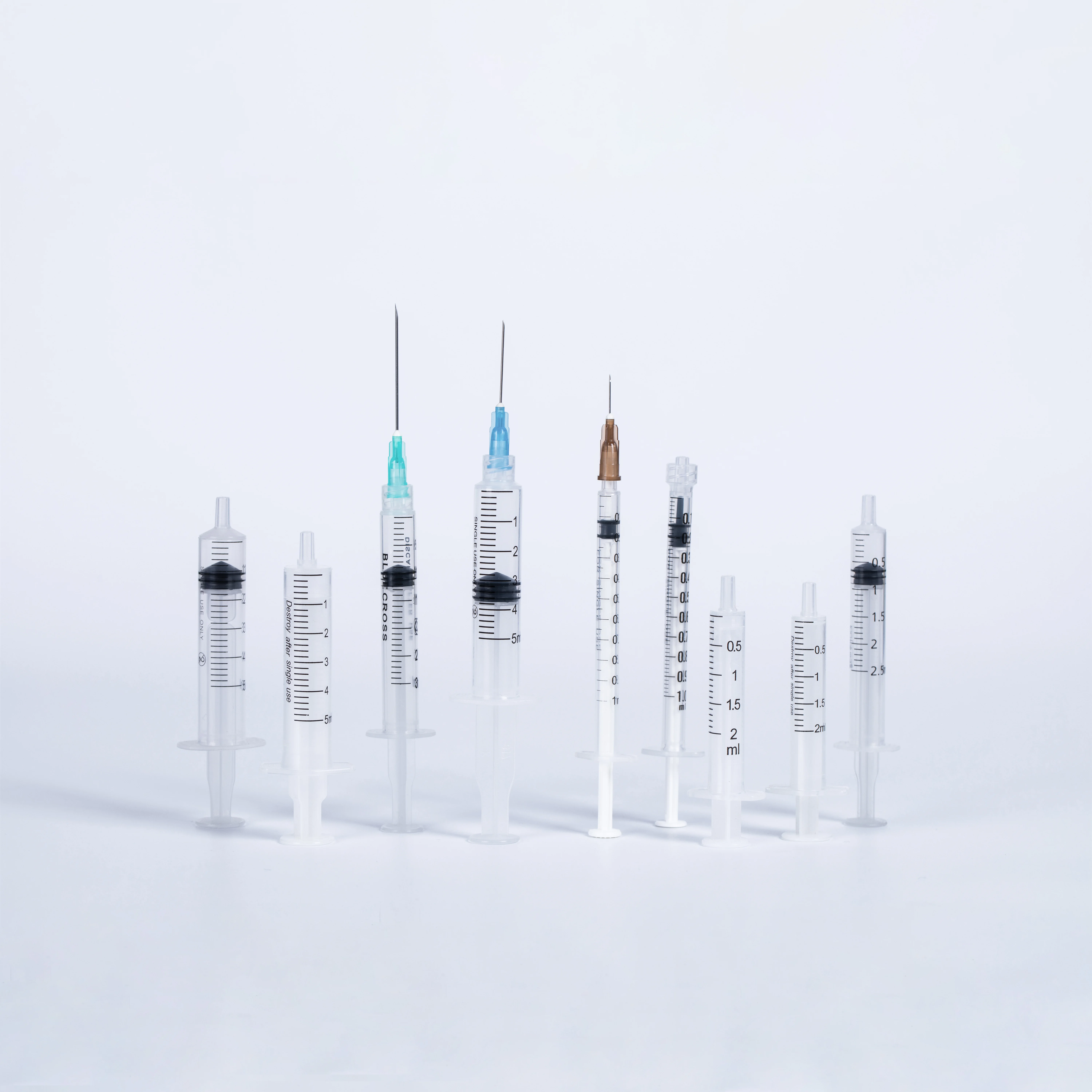 Custom Medical Disposable Plastic Luer Lock Syringe Hypodermic Injection Syringe with Needles