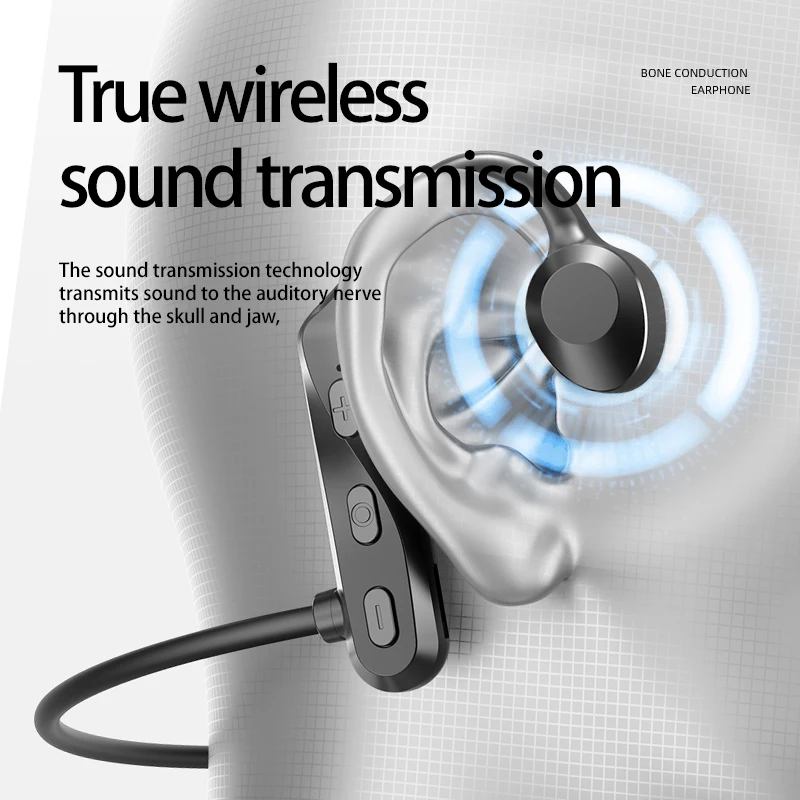 Bluetooth-наушники с костной проводимостью спортивные водонепроницаемые беспроводные для бега новый дизайн