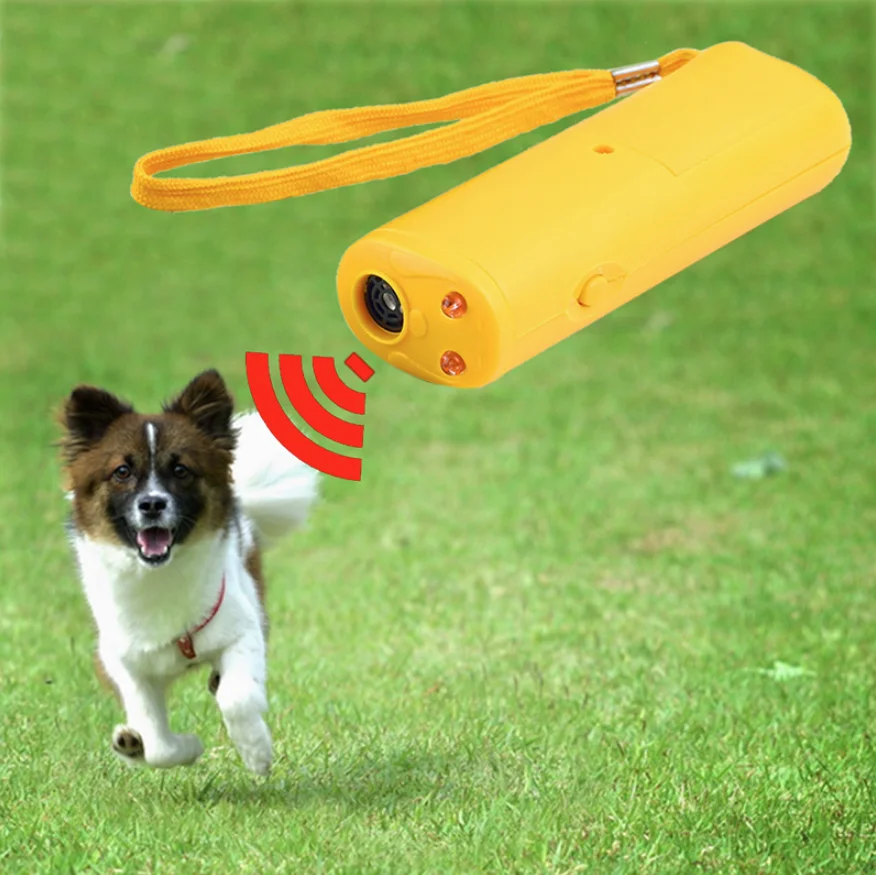 Anti Barking Stop Bark Handheld 3 In 1 Pet Dogs Led Flashlights Ultrasonic Dog Repeller And Trainer Device