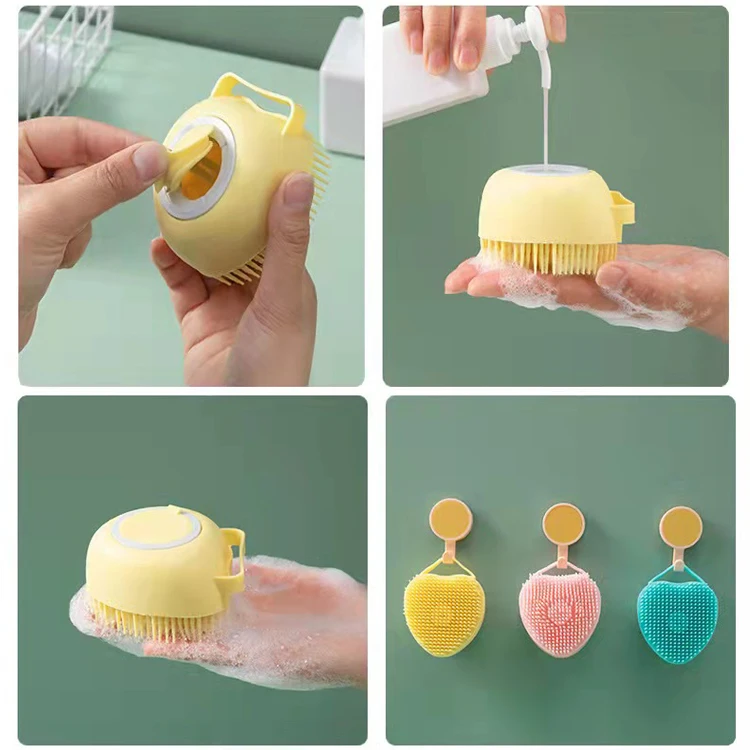 Pet Bathing Tool Silicone soft Brush Portable Shower Massage Cleaning Washing dog bath brush
