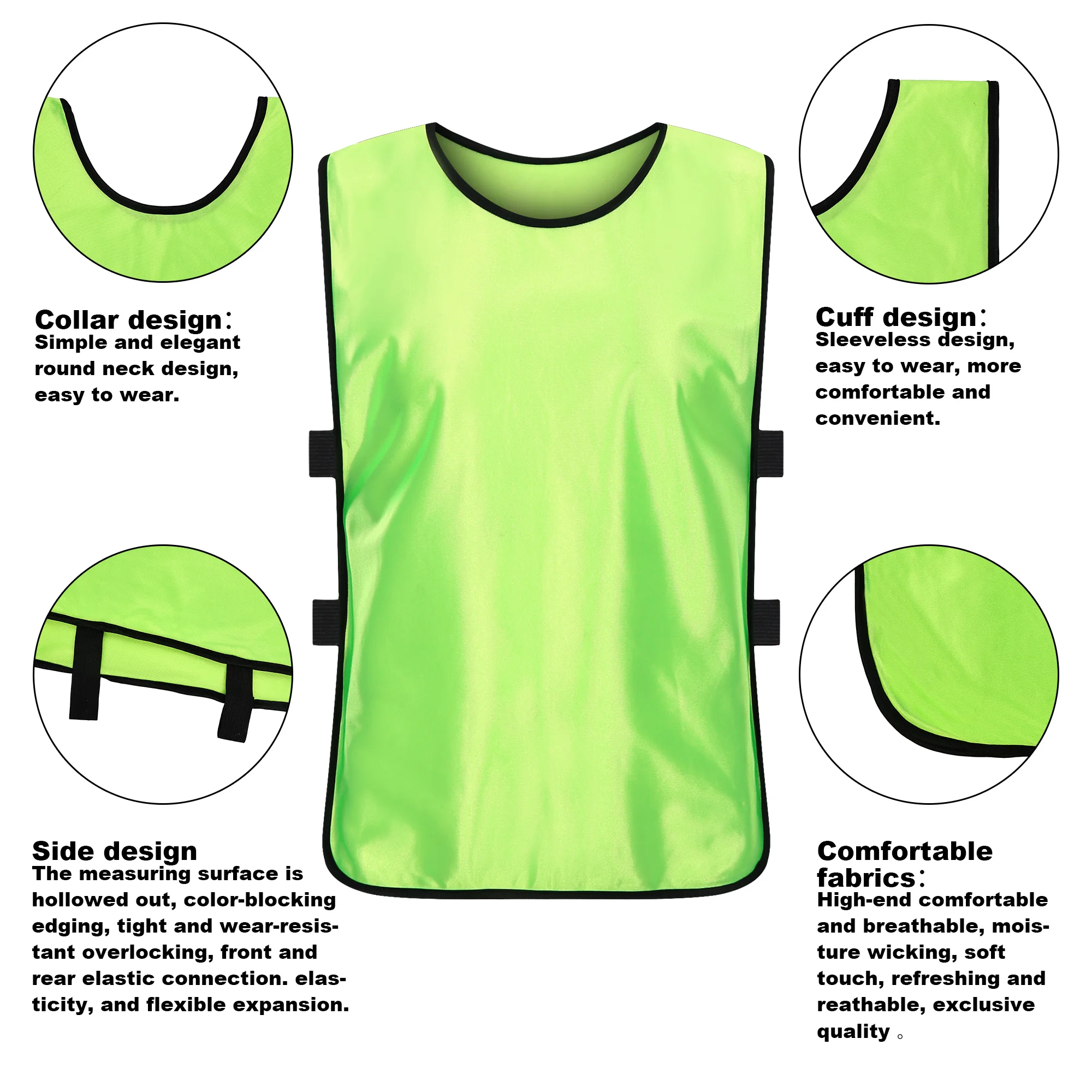 Cheap Custom children numbered soccer training bibs football scrimmage pinnies