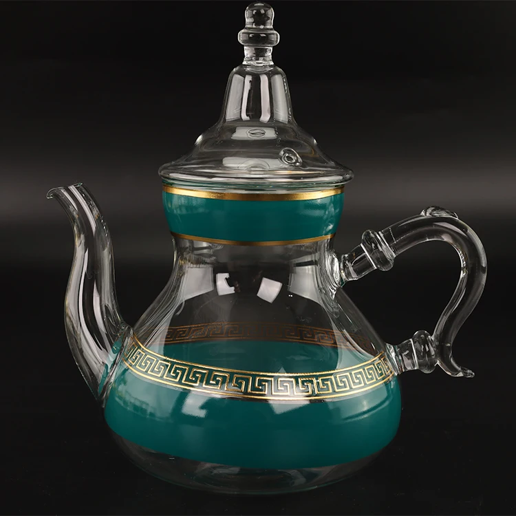 Wholesale Borosilicate Glass Teapot Food Grade heat resistant drinkware Pitcher With Lid teapot glass