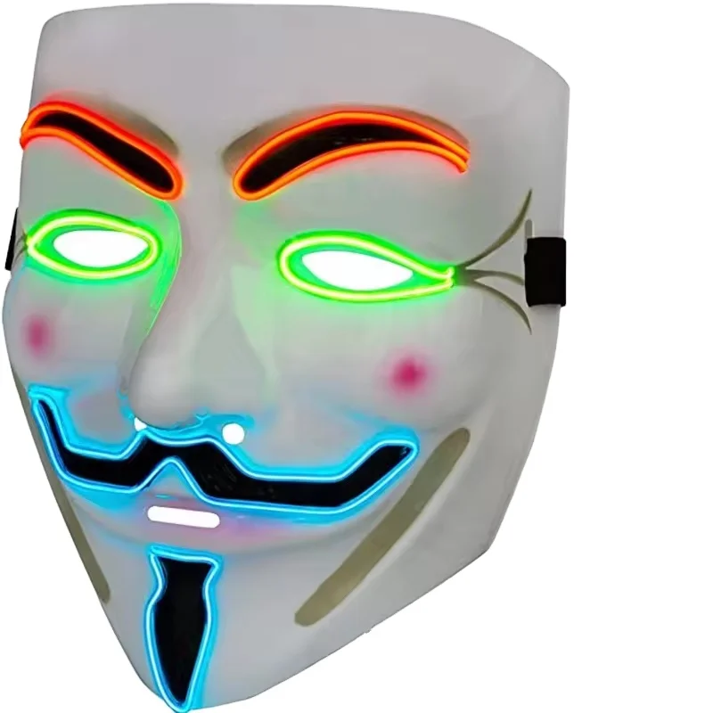 OEM ODM hot sell unique scary Halloween respirator dynamic dance floors performances luminous led helmet mask