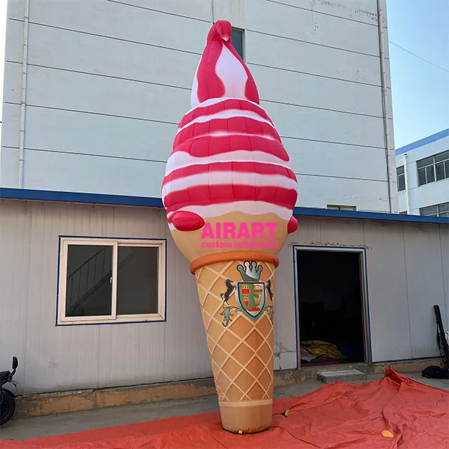 Food festival inflatable ice cream cone decoration,square park mall lawn bespoke inflatable ice cream balloon