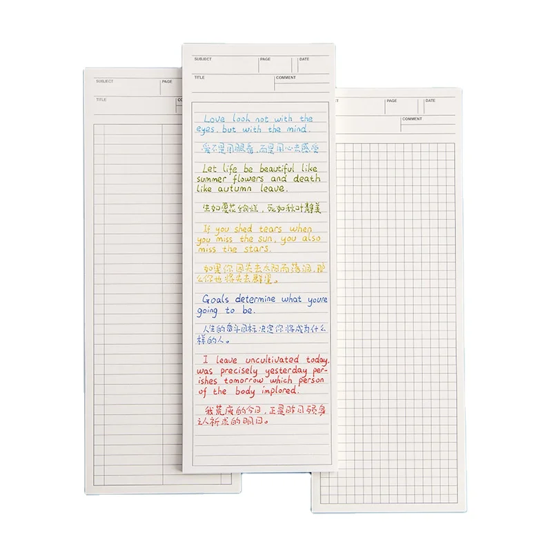 Hot  selling long note paper easy to tear student notepad simple