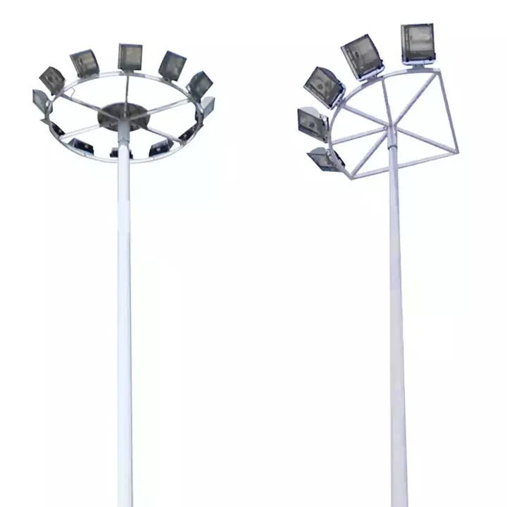 High Polygonal Concial 3 Sections Tapered Telecommunication Tower And Telescopic Antenna Tower Mast Pole
