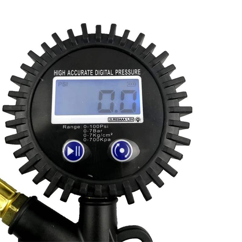 China Manufacturer Lighting Led Flashlight Digital Tire Tread Depth Gauges Inflator Gauge Digital Tyre Pressure Gauge Inflator