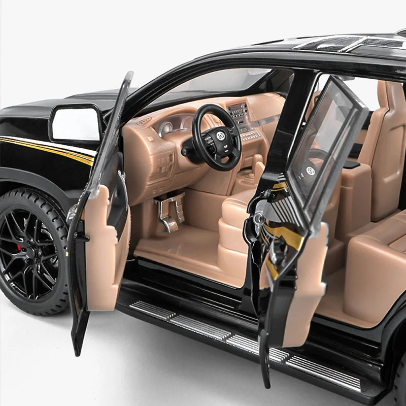 2022 Amazon Hot Sale Die Cast Model Cars 1:18 Prado Alloy Metal Car Model 6 Opening Doors Pullback Diecast Model Car