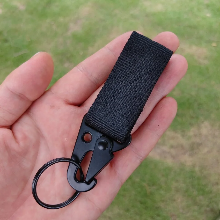 EDC Outdoor Survival Multi Nylon Ribbon Key Buckle Belt Hook Keychain  Webbing Carabiner